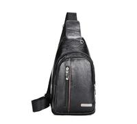 FANDARE Mujer Bolsos Cruzados Bolso de Pecho Bandolera Cruzada Funcional de Cuero de PU Mochila Diaria Bolsa de Mensajero Pecho para Hombres para Viajes y Actividades Sling Bag Nuevo Negro