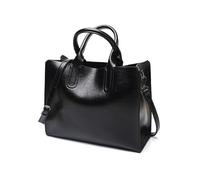 FANDARE Mujer Bolsos de Mano Bolso Tote PU Cuero Bolso Shopper Maletín Portafolios Bandolera Bolsas de Mano Bolsa Hombro Señora Universidad Shopper Mensajero Crossbody Bag Women Handbag Negro