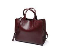 FANDARE Mujer Bolsos de Mano Bolso Tote PU Cuero Bolso Shopper Maletín Portafolios Bandolera Bolsas de Mano Bolsa Hombro Señora Universidad Shopper Mensajero Crossbody Bag Women Handbag Café