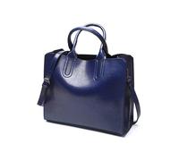 FANDARE Mujer Bolsos de Mano Bolso Tote PU Cuero Bolso Shopper Maletín Portafolios Bandolera Bolsas de Mano Bolsa Hombro Señora Universidad Shopper Mensajero Crossbody Bag Women Handbag Azul