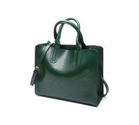 FANDARE Mujer Bolsos de Mano Bolso Tote PU Cuero Bolso Shopper Maletín Portafolios Bandolera Bolsas de Mano Bolsa Hombro Señora Universidad Shopper Mensajero Crossbody Bag Women Handbag Verde