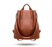FANDARE Mujer Bolsos Mochila Antirrobo Bolsos de Mano 3 en 1 Mochilas Bolsa de Hombro Niña Mochilas Tipo Casual Bolsas Escolares Daypacks para Outdoor Viaje Colegio Escuela Impermeable PU Marrón