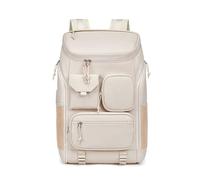 FANDARE Mujer Laptop Mochilas Tipo Casual Bolsa de Equipaje de Mano para avión Hombre Mochila Viaje Ryanair Bolsa Bolso de Mano Mochila de Viaje Gran Capacidad Bolsos Negocio Mochila Beige Blanco