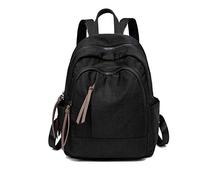 FANDARE Mujer Mochila Casual Bolso Escolar Niñas Livianas Impermeable Backpack Nylon Daypack para Viajes Compras Colegio Conmutar Negro