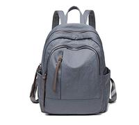 FANDARE Mujer Mochila Casual Bolso Escolar Niñas Livianas Impermeable Backpack Nylon Daypack para Viajes Compras Colegio Conmutar Gris