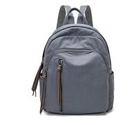 FANDARE Mujer Mochila Casual Bolso Escolar Niñas Livianas Impermeable Backpack Nylon Daypack para Viajes Compras Colegio Conmutar Gris