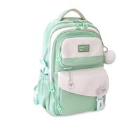 FANDARE Mujer Mochilas Escolares Adolescentes Mochila Colegio Color-Blocking Mochila Instituto Mochila Universidad Mochila Hombre Casual Mujer Casual Mochila Trabajo Mochilas Instituto Verde