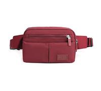 FANDARE Mujer Riñoneras Bolsos Cruzados Bolsa de Pecho Bolsos Bandolera Elegante Bolso de teléfono Bolso Movil Bolso de Hombro Monederos Bolso Pequeño Bandolera Bolsa de Honda Nailon Vino Rojo