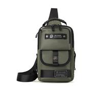 FANDARE Multiuso Riñonera Mochila Cruzada Hombre Bolsos Cruzados Sling Chest Bag Mochila Bandolera Bolsa de Pecho Bolso de Mano Bolso de Hombro Crossbody Bag para Viajes Impermeable Nailon Verde