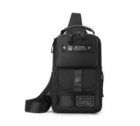 FANDARE Multiuso Riñonera Mochila Cruzada Hombre Bolsos Cruzados Sling Chest Bag Mochila Bandolera Bolsa de Pecho Bolso de Mano Bolso de Hombro Crossbody Bag para Viajes Impermeable Nailon Negro