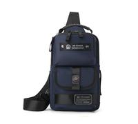 FANDARE Multiuso Riñonera Mochila cruzada hombre Bolsos Cruzados Sling Chest Bag Mochila bandolera Bolsa de pecho Bolso de mano Bolso de hombro Crossbody Bag para Viajes Impermeable Nailon Azul oscuro