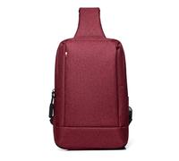 FANDARE Negocios Bolsos Cruzados Bolso Pecho Bolso Hombre Mujer Bandolera Bolsos Hombres Mochila Bolsos Bandolera Bolsa de Pecho Bolsos para Viaje Moto Viaje Escolar Ciclismo Sling Bag Vino Rojo