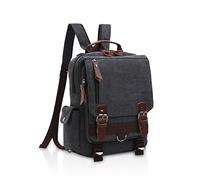 FANDARE New Mochila Hombres Sling Bag Business Commuter Estudiante Gym Outdoor Viaje Bolso de Hombro Transpirable Lienzo Negro B