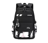 FANDARE Niño Mochilas Infantiles con Colgante Mochila Escolar para Niños y Niñas Mochilas Tipo Casual Bolsas Escolares Estudiante Universitario Marcha Mujeres Hombre Bolsos Mochila Negro Caqui