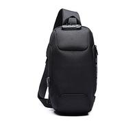 FANDARE Nuevo Bolsa de Pecho Antirrobo Bolsa Deportiva de Hombro Hombre Bolsa de Honda Mochila con Cerradura de contraseña/USB,para Acampada,Viaje,Ciclismo,Senderismo Impermeable Poliéster Negro