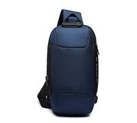 FANDARE Nuevo Bolsa de Pecho Antirrobo Bolsa Deportiva de Hombro Hombre Bolsa de Honda Mochila con Cerradura de contraseña/USB,para Acampada,Viaje,Ciclismo,Senderismo Impermeable Poliéster Azul