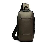 FANDARE Nuevo Bolsa de Pecho Antirrobo Bolsos Cruzados Hombro Bolsa de honda Mochila para 10,5 pulgadas tablet con USB Sling Bag para Viaje Ciclismo Senderismo Deportiva Acampada Daypack Verde claro A