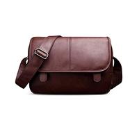 FANDARE Nuevo Bolsos Bandolera PU para Hombre Bolso de Negocios Bolsa de Mensajero Bolsos Cruzados Bolsos para Hombre Mensajero Impermeable Deportes Trabajo Viajes Maletines Messenger Bag Marrón
