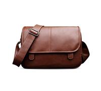FANDARE Nuevo Bolsos Bandolera PU para Hombre Bolso de Negocios Bolsa de Mensajero Bolsos Cruzados Bolsos para Hombre Mensajero Impermeable Deportes Trabajo Viajes Maletines Messenger Bag Amarillo