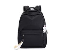 FANDARE Nuevo Mochila Mujer Mochilas Tipo Casual Bolsas Escolares con USB Alumno Niña Bolsa de Viaje Bolsos Adolescente Al Aire Libre Partido Viaje Equipaje Daypack Impermeable Poliéster Negro