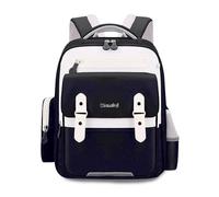 FANDARE Nuevo Mochilas Infantiles Mochila Escolar con Tiras Reflectantes Mochila Colegio de Stitch Mochila Instituto para Niñas Mochila Casual Mujer Mochilas con Correa para el Pecho Negro