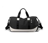 FANDARE Nylon Mujer Bolsa de Viaje Bolsa Deportiva para Gimnasio Grande Bolsa de Hombro Deportiva para Gimnasio Bolsa de Deporte para Viajes Vacaciones Fin de Semana Gimnasio Durante Negro