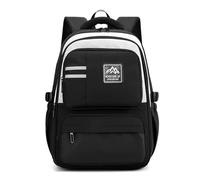FANDARE Outdoor Mochilas Tipo Casual Sport Mochila de Uso Diario Estudiante Compañero Universitario Estilo Minimalista Grande Mochila Escolar Marcha Mujeres Hombre Bolsas Escolares Negro Blanco