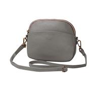 FANDARE Piel Genuina Bolsos Bandolera Cuerpo Cruzados Mujer Bolsas de Mensajero Escuela Shopper Crossbody Bag Gris
