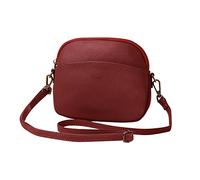 FANDARE Piel Genuina Bolsos Bandolera Cuerpo Cruzados Mujer Bolsas de Mensajero Escuela Shopper Crossbody Bag Rojo