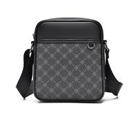 FANDARE Retro Bandolera Hombre Grande Bolso Caballero Vertical Bandolera Cuero Hombre Mujer Bolsos Hombre Bandolera Piel Bolso Hombre de PVC Cuero Mariconeras Bandolera Bolsas Mensajero Negro B