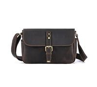 FANDARE Retro Bandoleras Hombre Bolso Bandolera Cuero Bandoleras Bolsa de Honda Bolsos para Estudiante Viaje Trabajo Universidad Business Impermeable Bolso Movil Marron Oscuro