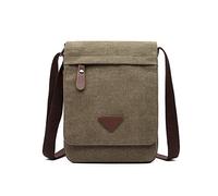 FANDARE Retro Bandoleras Hombre Bolso Bandolera Lona Bandoleras Mujer Bolsa de Honda Bolsos para Estudiante Viaje Trabajo Universidad Business Bolso Movil Verde