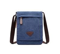 FANDARE Retro Bandoleras Hombre Bolso Bandolera Lona Bandoleras Mujer Bolsa de Honda Bolsos para Estudiante Viaje Trabajo Universidad Business Bolso Movil Azul Oscuro