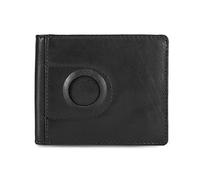 FANDARE Retro Billetera Corta con RFID Bloqueo Cartera Tarjetero Hombre Mujer Cuero Billetera con 6 Ranuras para Tarjetas Billetes Monedero Impermeable Wallet Negro