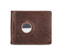 FANDARE Retro Billetera Corta con RFID Bloqueo Cartera Tarjetero Hombre Mujer Cuero Billetera con 6 Ranuras para Tarjetas Billetes Monedero Impermeable Wallet Marrón