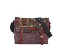 FANDARE Retro Bolso de Hombro Hombres/Mujeres Negocio Cambiar Crossbody Bolsa al Aire Libre Viaje Camping Gran Capacidad Bolsa de Mensajero Transpirable Lona, marrón, Large, Mochila de Ocio