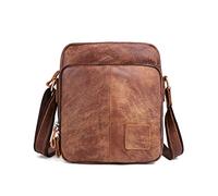 FANDARE Retro Bolsos Bandolera Bolsos Cruzados Hombre Bolsa de Mano Negocio Mensajero Cuero Bolsos de Fiesta Impermeable Chico Messenger Crossbody Bag Estudiante Viaje Trabajo Maletines Marrón