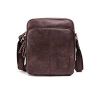 FANDARE Retro Bolsos Bandolera Bolsos Cruzados Hombre Bolsa de Mano Negocio Mensajero Cuero Bolsos de Fiesta Impermeable Chico Messenger Crossbody Bag Estudiante Viaje Trabajo Maletines Marron Oscuro
