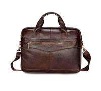 FANDARE Retro Hombres Maletín Cuero Portafolios Bolso de Mano Profesional Bolsas Cartera Carpeta Mensajera Bolsa Mensajero Business para Viaje Trabajo Negocio Bolsos Bandolera Marrón