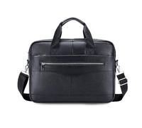 FANDARE Retro Hombres Maletín Cuero Portafolios Bolso de Mano Profesional Bolsas Cartera Carpeta Mensajera Bolsa Mensajero Business para Viaje Trabajo Negocio Bolsos Bandolera Negro