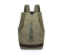FANDARE Retro Mochilas Tipo Casual Lona Bolsas Escolares Bolso de la Universidad Daypacks para Hombre Mujer Adolescente Viaje Al Aire Libre Compras Excursionismo Senderismo Mochila a Diario Verde