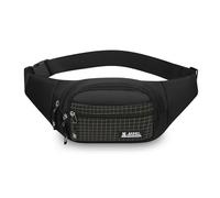 FANDARE Riñonera Mujer Hombre Cinturon Correr Deportiva con Conector Bolsos Cruzados Pecho para 3 Bolsillos con Cremallera, cinturón Ajustable, Bolsa para Entrenamiento, Viajes, Senderismo