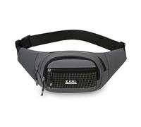 FANDARE Riñonera Mujer Hombre Cinturon Correr Deportiva con Conector Bolsos Cruzados Pecho para 3 Bolsillos con Cremallera, cinturón Ajustable, Bolsa para Entrenamiento, Viajes, Senderismo