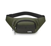 FANDARE Riñonera Mujer Hombre Cinturon Correr Deportiva con Conector Bolsos Cruzados Pecho para 3 Bolsillos, cinturón Ajustable, Bolsa para Entrenamiento, Viajes, Senderismo