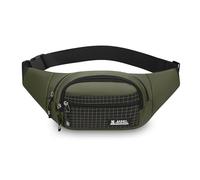 FANDARE Riñonera Mujer Hombre Cinturon Correr Deportiva con Conector Bolsos Cruzados Pecho para 3 Bolsillos con Cremallera, cinturón Ajustable, Bolsa para Entrenamiento, Viajes, Senderismo