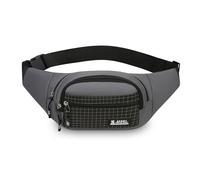 FANDARE Riñonera Mujer Hombre Cinturon Correr Deportiva con Conector Bolsos Cruzados Pecho para 3 Bolsillos con Cremallera, cinturón Ajustable, Bolsa para Entrenamiento, Viajes, Senderismo