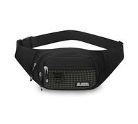 FANDARE Riñonera Mujer Hombre Cinturon Correr Deportiva con Conector Bolsos Cruzados Pecho para 3 Bolsillos con Cremallera, cinturón Ajustable, Bolsa para Entrenamiento, Viajes, Senderismo