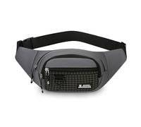 FANDARE Riñonera Mujer Hombre Cinturon Correr Deportiva con Conector Bolsos Cruzados Pecho para 3 Bolsillos con Cremallera, cinturón Ajustable, Bolsa para Entrenamiento, Viajes, Senderismo