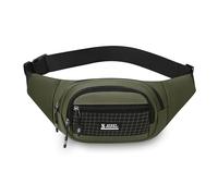 FANDARE Riñonera Mujer Hombre Cinturon Correr Deportiva con Conector Bolsos Cruzados Pecho para 3 Bolsillos con Cremallera, cinturón Ajustable, Bolsa para Entrenamiento, Viajes, Senderismo