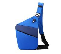 FANDARE Segmentado Bolsos Cruzados Mujer Hombre Deporte Función Bandolera Derecho Hombro Bolso Sling Crossbody Bag Hombre Bolsa Pecho organizado Azul Real
